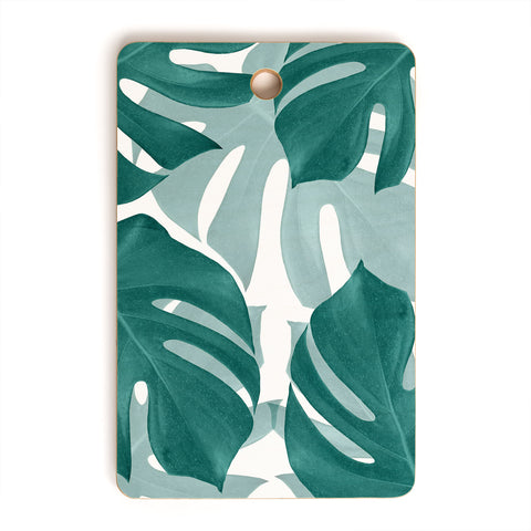Anita's & Bella's Artwork Monstera Leaves Vibes 1 Cutting Board Rectangle