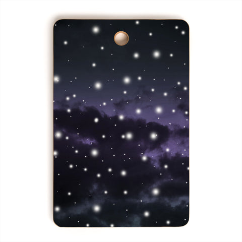Anita's & Bella's Artwork Purple Midnight Blue Cosmos 1 Cutting Board Rectangle