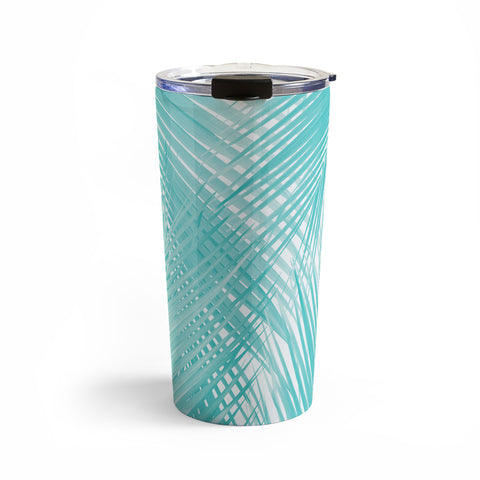 Anita's & Bella's Artwork Soft Turquoise Palm Leaves Dream Travel Mug