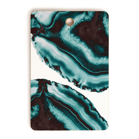 Anita's & Bella's Artwork Turquoise Brown Agate 1 Cutting Board Rectangle