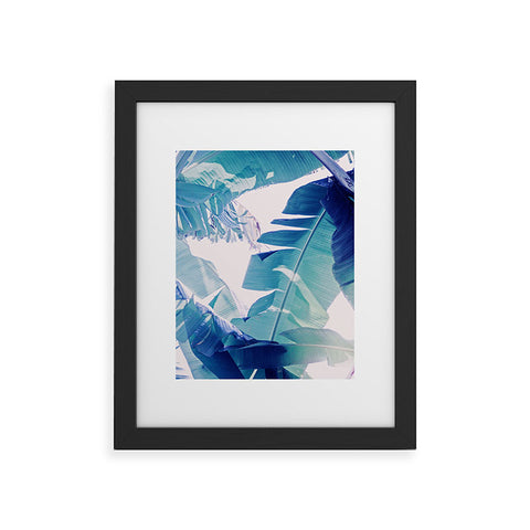 Ann Hudec Banana Leaf Blue Framed Art Print