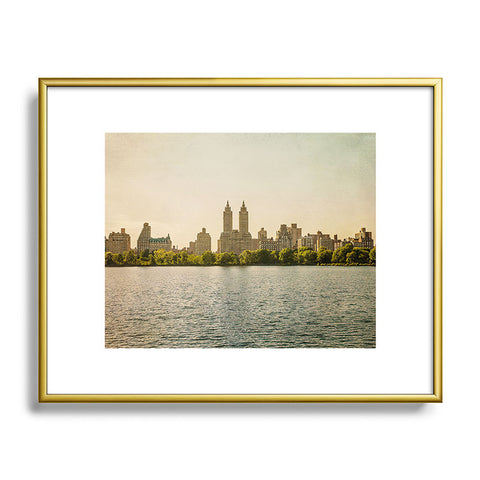 Ann Hudec Central Park Gold Metal Framed Art Print