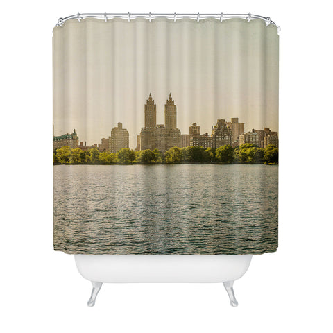 Ann Hudec Central Park Gold Shower Curtain