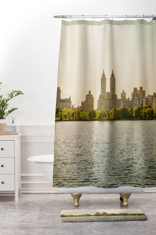 Ann Hudec Central Park Gold Shower Curtain And Mat