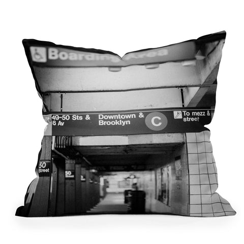 Ann Hudec Downtown and Brooklyn NYC Outdoor Throw Pillow