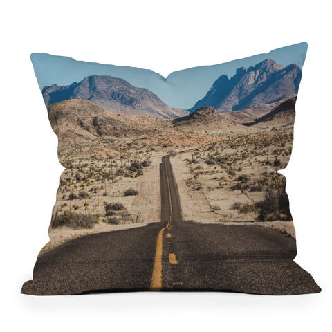 Ann Hudec High Desert Highway Outdoor Throw Pillow