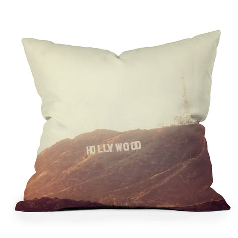 Ann Hudec Hollywood Gold Outdoor Throw Pillow