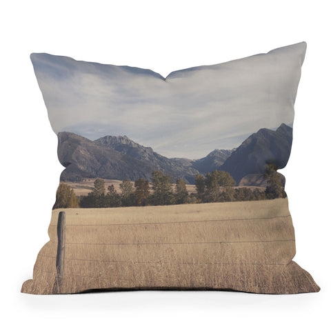 Ann Hudec Paradise Valley Montana Outdoor Throw Pillow