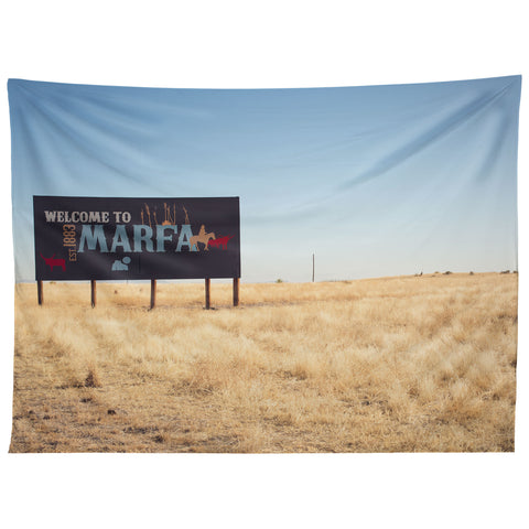 Ann Hudec Welcome to Marfa Tapestry