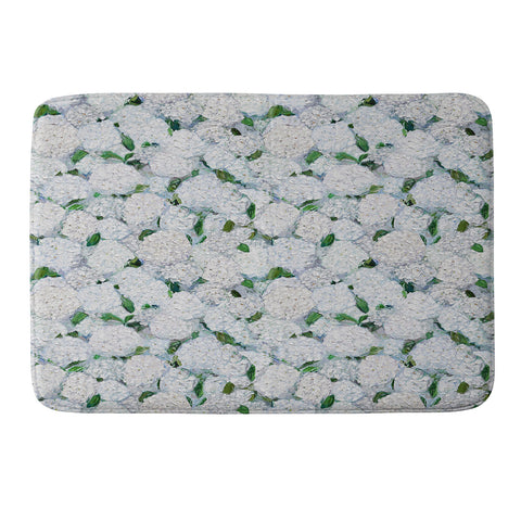 Ann Marie Coolick Annabelle Hydrangea Garden Memory Foam Bath Mat