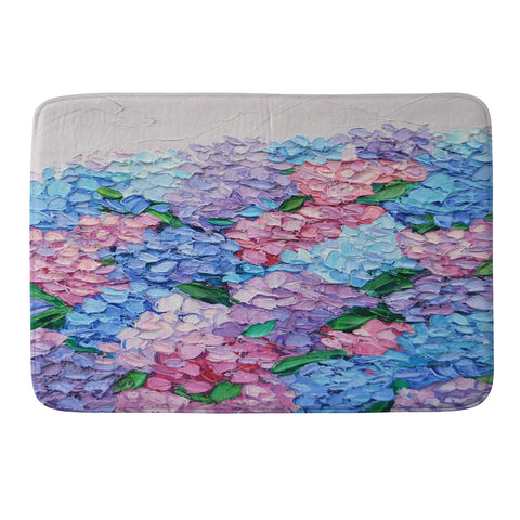 Ann Marie Coolick Moonlit Hydrangeas Memory Foam Bath Mat