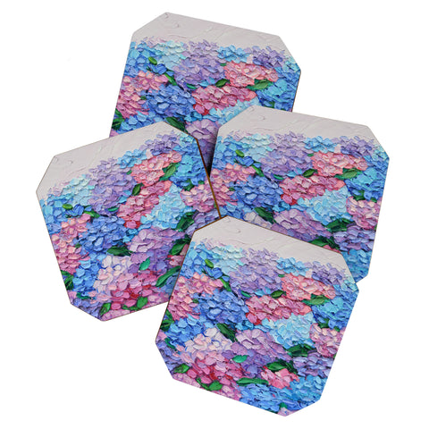 Ann Marie Coolick Moonlit Hydrangeas Coaster Set