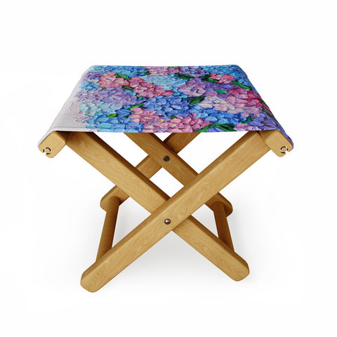 Ann Marie Coolick Moonlit Hydrangeas Folding Stool