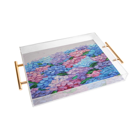 Ann Marie Coolick Moonlit Hydrangeas Acrylic Tray