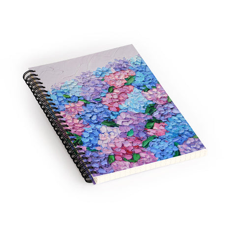 Ann Marie Coolick Moonlit Hydrangeas Spiral Notebook
