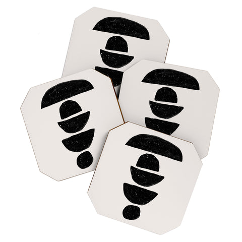 Anna Dorfman Black Rocks Coaster Set
