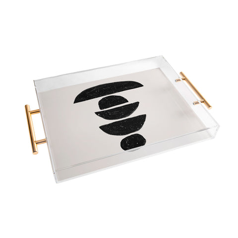 Anna Dorfman Black Rocks Acrylic Tray
