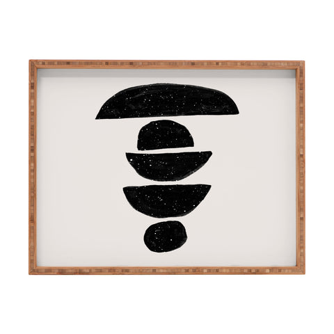 Anna Dorfman Black Rocks Rectangular Tray