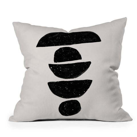 Anna Dorfman Black Rocks Throw Pillow