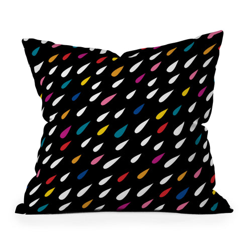 Anna Dorfman Bright Droplets Outdoor Throw Pillow