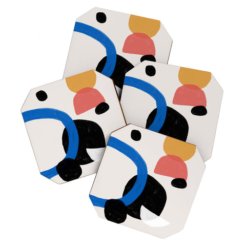 Anna Dorfman Natural Shapes I Coaster Set