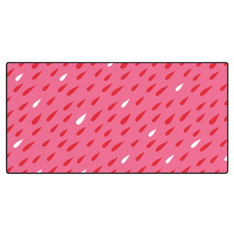 Anna Dorfman Red Pink Droplets Desk Mat
