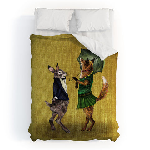 Anna Shell Fox and Hare Duvet Cover