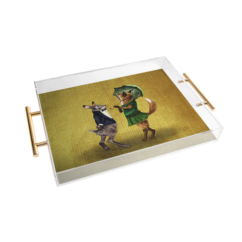 Anna Shell Fox and Hare Acrylic Tray