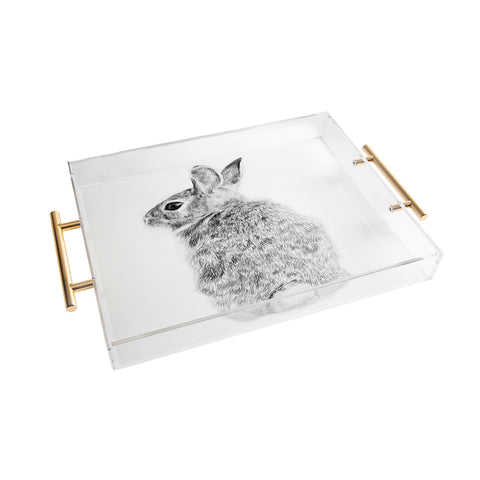 Anna Shell Rabbit Drawing Acrylic Tray