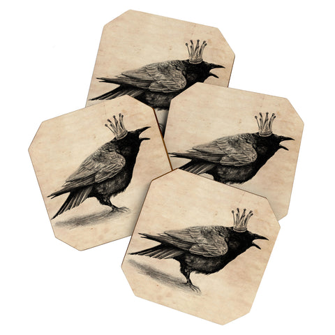 Anna Shell Raven Coaster Set