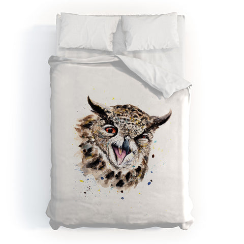 Anna Shell Winking Owl Duvet Cover