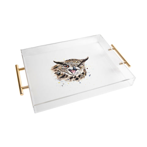 Anna Shell Winking Owl Acrylic Tray