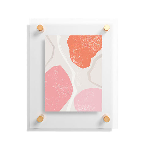 Anneamanda abstract flow pink and orange Floating Acrylic Print