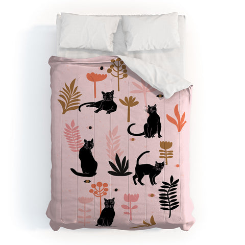 Anneamanda cat garden Comforter