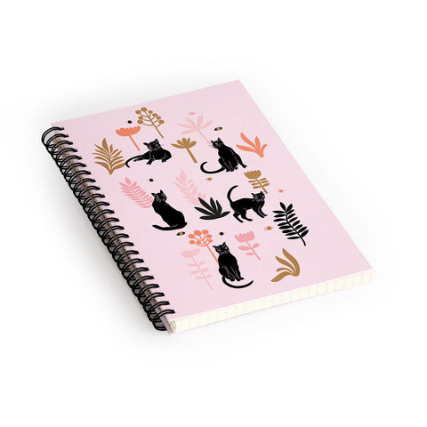 Anneamanda cat garden Spiral Notebook