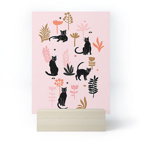 Anneamanda cat garden Mini Art Print