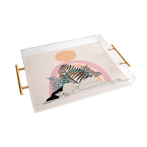 Anneamanda day dreaming in pastel Acrylic Tray