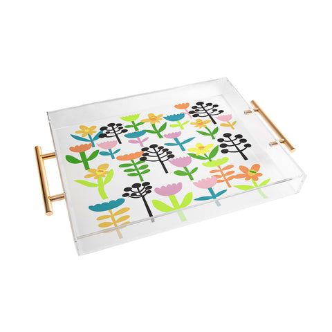 Anneamanda happy summer meadow Acrylic Tray