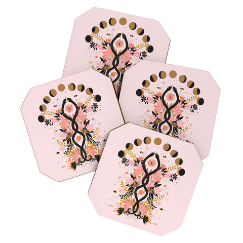 Anneamanda magic snakes Coaster Set