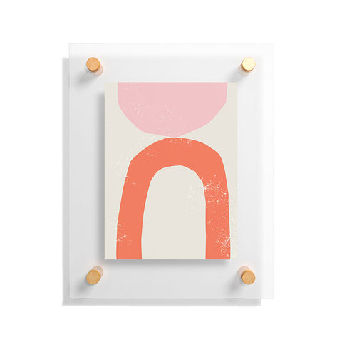 Anneamanda orange arch abstract Floating Acrylic Print
