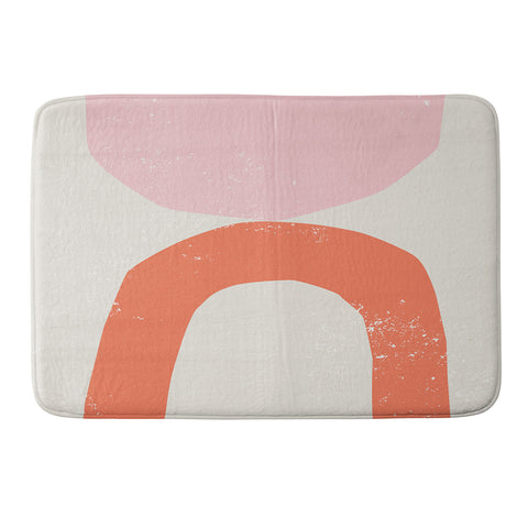 Anneamanda orange arch abstract Memory Foam Bath Mat