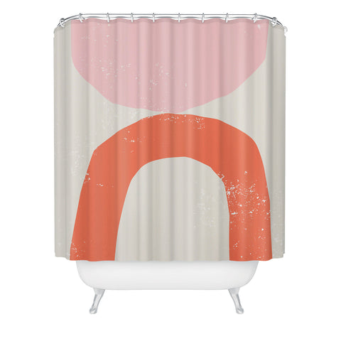 Anneamanda orange arch abstract Shower Curtain
