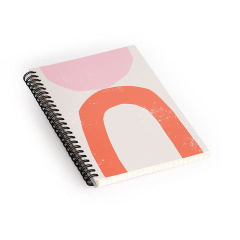 Anneamanda orange arch abstract Spiral Notebook