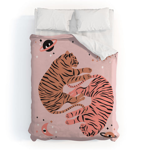 Anneamanda sleeping tigers Duvet Cover