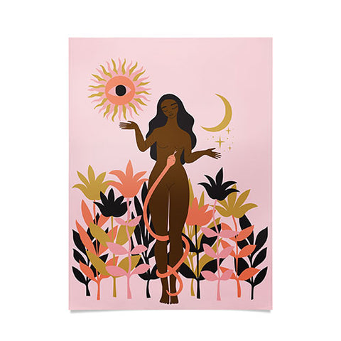 Anneamanda sun flower goddess Poster