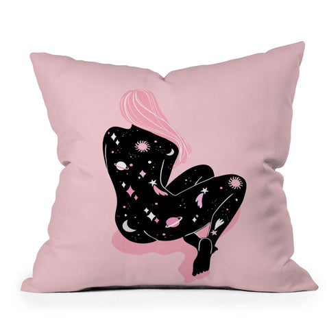 Anneamanda universe inside Outdoor Throw Pillow