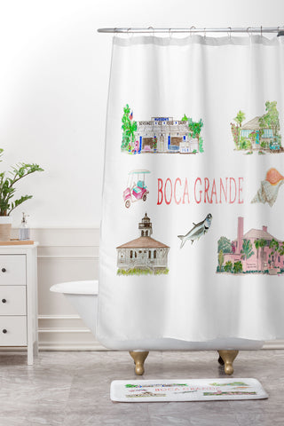 Annechovie Boca Grande Shower Curtain And Mat