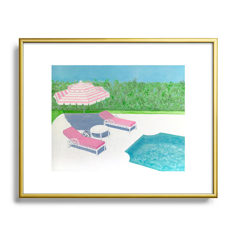 Annechovie CORAL LANE Metal Framed Art Print