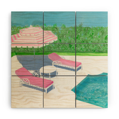 Annechovie CORAL LANE Wood Wall Mural