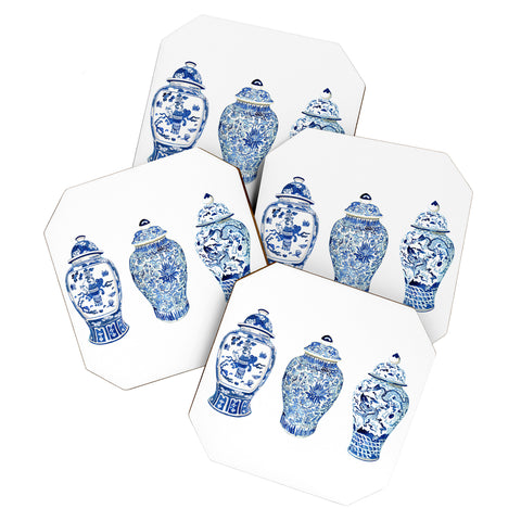 Annechovie GINGER JAR TRIO Coaster Set